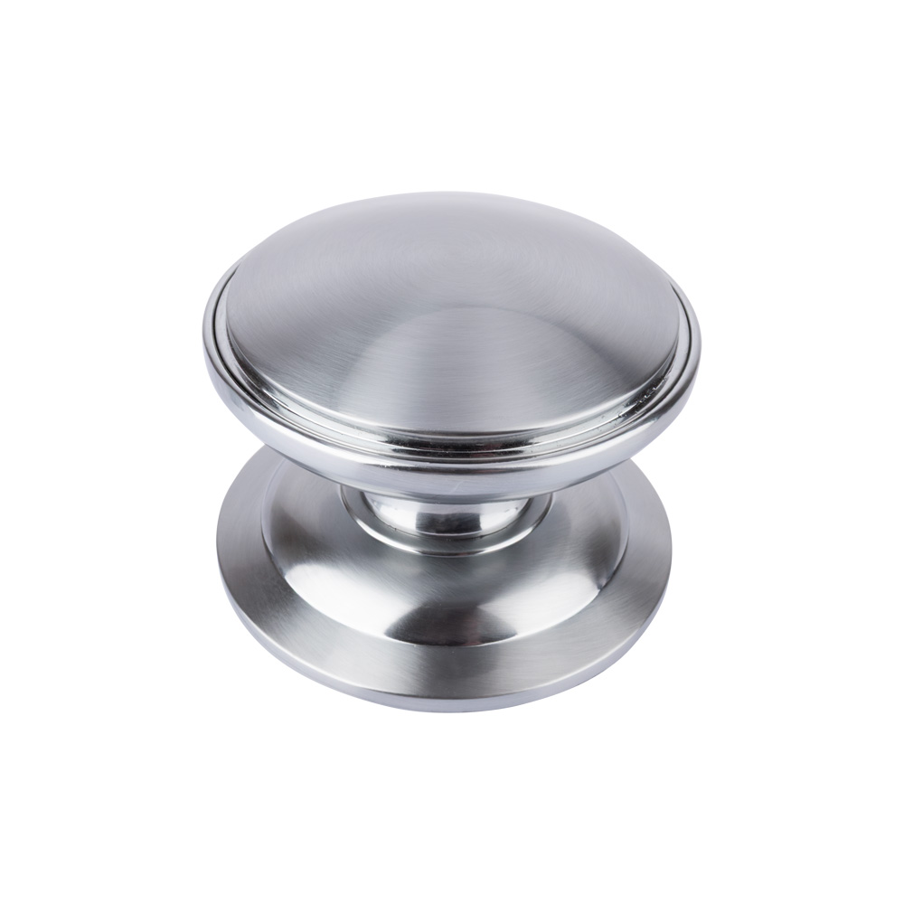 Timber Series Decorative Round Centre Door Knob (100mm) - Hardex Graphite
